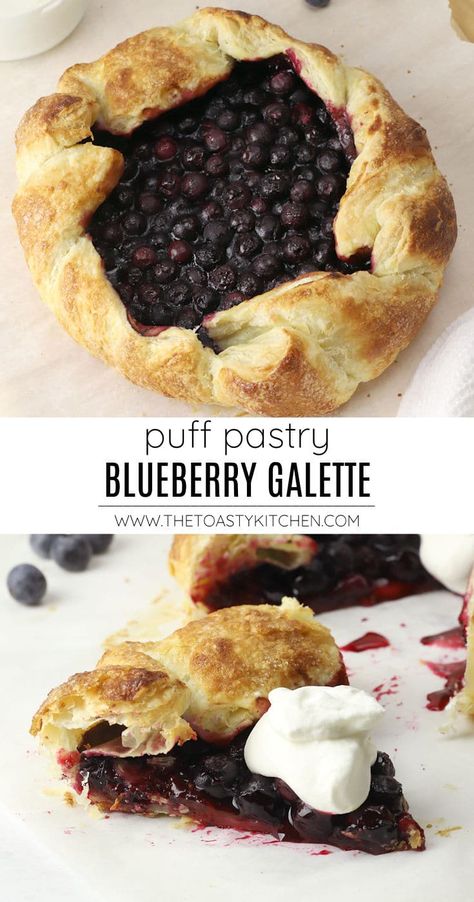 Quick Puff Pastry Dessert Easy Recipes, Blueberry Phyllo Dessert, Fruit Galette Puff Pastries, Puff Pastry Dessert Blueberry, Blueberries Puff Pastry, Puff Pastry Recipes Blueberries, Blueberry Pastry Puff, Blueberry Galette Easy, Blueberry Phyllo Recipes