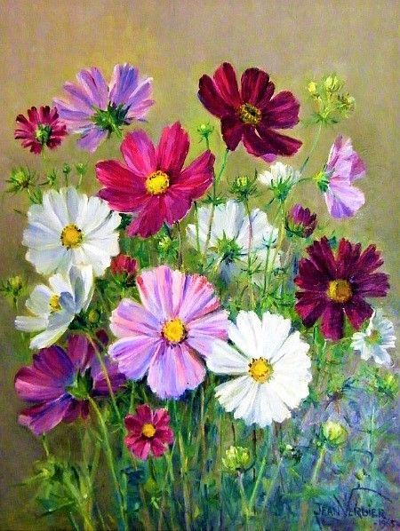 Garden Drawing, Flower Painting Canvas, Fence Art, Acrylic Flowers, Flower Art Painting, Arte Floral, Painting Tutorial, Beautiful Paintings, Flower Drawing