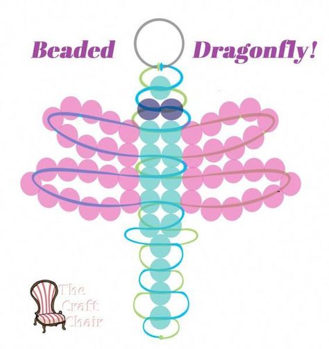 Ways To Shop Rainbow Beaded Necklace – BEADS HOBBY CRAFTS Pony Bead Animals, Free Beading Patterns, Pony Bead Projects, Dragonfly Pattern, Diy Kandi Bracelets, Pony Bead Crafts, Beaded Dragonfly, Pony Bead Patterns, Beading Patterns Free