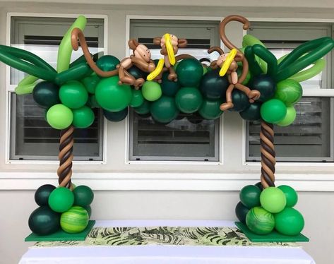 Jungle Theme Balloon Arch, Jungle Balloon Garland, Jungle Balloon Decorations, Jungle Theme Balloon Decoration, Safari Balloon Decorations, Jungle Balloon Arch, Safari Balloon Arch, Safari Balloons, Safari Balloon