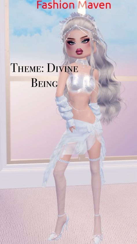 Dti Outfit Divine Being Theme, Divine Beings Outfit, Dti Theme Divine Beings, Divine Begins Dress To Impress, Divine Beings Dress To Impress Outfit, Dti Outfits Divine Being, Devine Being Dti Outfits, Di Divine Being Outfit, Divine Being Dti Outfit