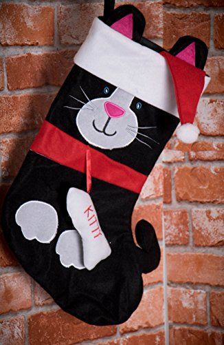 Christmas Cat Photos, Christmas Vibes Aesthetic, Christmas Stocking Ideas, Cats And Christmas, Stockings Diy, Cat Christmas Stocking, Cute Christmas Stockings, Hanging Christmas Stockings, Stocking Ideas