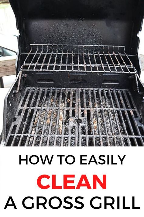 Get ready for summer BBQs with this easy grill cleaning hack. Whether you have a gas or charcoal grill this grill cleaning tip is sure to get off all the grime and sticky grease. #grillcleaning #summerbbq #grillcleaninghacks Grill Cleaning Hacks, Clean Gas Grill, Easy Grill, Cleaning Grease, How To Clean Bbq, Easy Soap Recipes, Basket Makeover, Grill Cleaning, Diy Stool