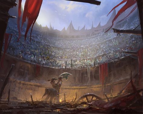 Gladiator Arena Fantasy Art, Arena Fantasy Art, Fantasy Arena Concept Art, Fantasy Arena, Fantasy Core, Gladiator Arena, Fantasy Settings, Medieval Accessories, Twisted Mind