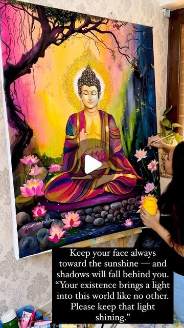 Canvas Painting Of Buddha, Buddha Art Painting Acrylics, Buddha Painting Acrylic On Canvas, Buddha Canvas Art, Medium Acrylics, Buddha Painting Canvas, Buddha Canvas, Buddha Art Painting, Buddha Teachings