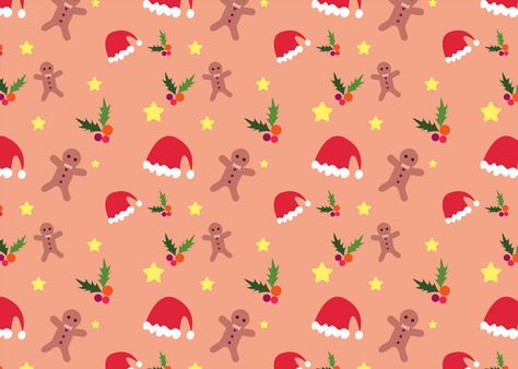 Pretty Desktop Backgrounds, Christmas Hat Pattern, Christmas Wallpaper Ipad, Christmas Desktop Wallpaper, Tile Background, Christmas Graphic Design, Christmas Desktop, Background Cute, Merry Christmas Wallpaper