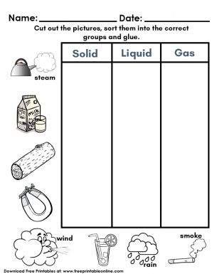 State Of Matter Worksheet, Solids Liquids Gases, Sorting Worksheet, Matter For Kids, Matter Lessons, State Of Matter, States Of Matter Worksheet, Worksheet Kindergarten, Kids Worksheet