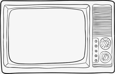 Tv Sketch Drawing, Vintage Tv Drawing, Old Tv Drawing, Television Drawing, Tv Sketch, Tv Clipart, Tv Drawing, Tv Png, Tv Illustration