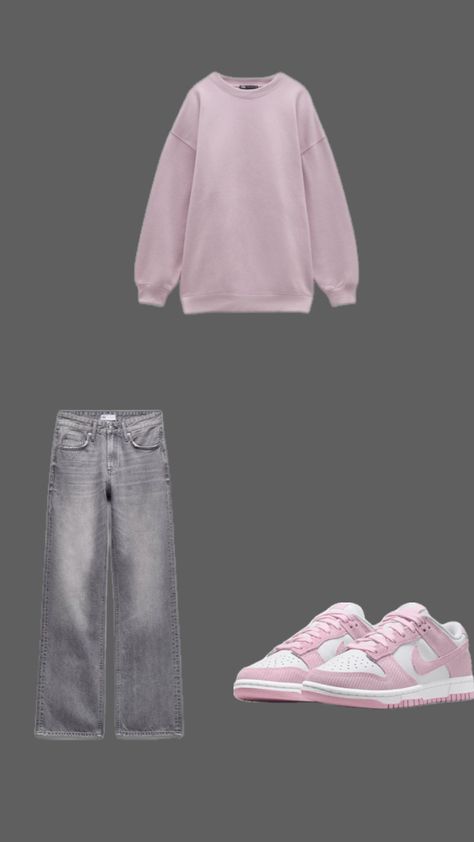 Dunk Rose, Mode Tennis, Zara Drip, Outfit Zara, Mode Zara, Modesty Outfits, Fasion Outfits, Outfit Layout, Outfit Collage