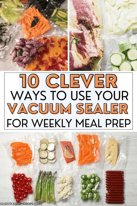 Boost your meal prep game with these savvy vacuum sealer hacks. Learn how to preserve your food’s flavor and nutrition easily and effectively, all while keeping your kitchen organized. How To Use Vacuum Sealer, Meal Prep Vacuum Seal, Vacuum Seal Recipes, Vacuum Sealing Meal Prep, Vacuum Sealed Freezer Meals, Vacuum Seal Food Prep, Vacuum Seal Freezer Meals, Food Vacuum Sealer Ideas, Vacuum Sealed Meals