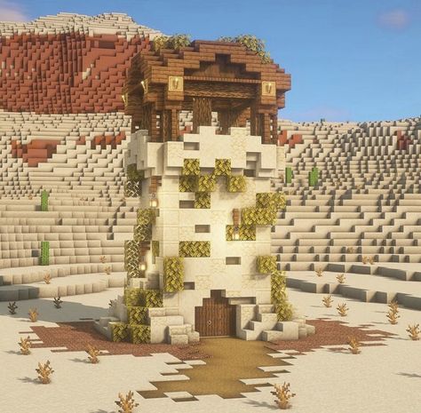 Desert Villager Trading Hall Minecraft, Minecraft Excavation Site, Minecraft Desert Oasis Builds, Desert Stables Minecraft, Desert Tower Minecraft, Mesa Village Minecraft, Village Hall Minecraft, Sand Village Minecraft, Desert Nether Portal