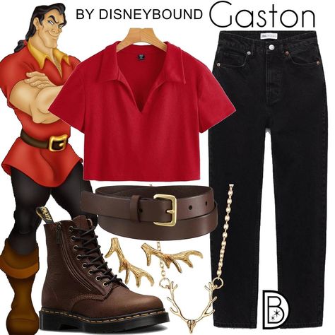 Disney Lovers! • Instagram Gaston Disneybound, Disney Bound Outfits Casual, Disney Bound Outfits, Disney Inspired Outfits, Honeymoon Outfits, Disney Artwork, Disney Colors, Dapper Day, Disney Fashion