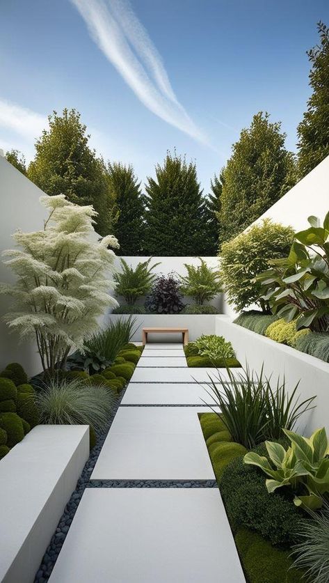 Straight Landscape Design, Landscaping Techniques, Minimalist Landscaping, Modern Garden Design Ideas, Contemporary Backyard, Modern Water Feature, California Backyard, Front Garden Landscape, Minimalist Garden