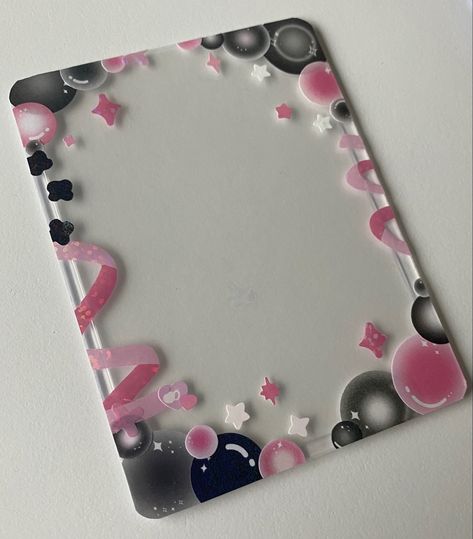 Top Decor Ideas, Pc Decoration, Toploader Deco, Creative Iphone Case, K Crafts, Kpop Diy, Easy Paper Crafts Diy, Bead Charms Diy, Black Stickers