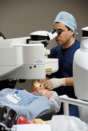 The new technique could replace laser eye surgery - which can leave some patients still needing glasses Lasik Eye Surgery, Laser Eye Surgery, Lasik Surgery, Laser Teeth Whitening, Laser Surgery, Laser Eye, Unwanted Facial Hair, Vision Problems, Eye Surgery