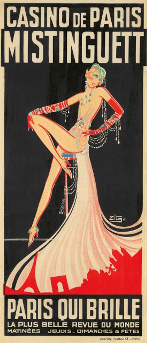 20 Beautiful Vintage Posters of Sexy Parisian Cabaret Dancer Mistinguett from the 1920s and 1930s ~ vintage everyday Cabaret Vintage, Burlesque Vintage, Torre Eiffel Paris, Art Parisien, Vintage French Posters, Paris Art Print, Vintage Burlesque, French Poster, Deco Poster