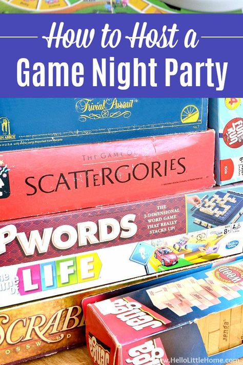 Toddler Board Games, Game Night Decorations, Games For Ladies Night, Board Game Wedding, Game Night Ideas, Game Night Snacks, Game Night Party, Game Night Food, Couples Games