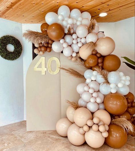 Fall Bridal Shower Balloon Arch, Opening Decoration, Baby Birthday Balloon, Balloon Bar, Thanksgiving Baby Shower, Woodland Party Decorations, 1st Birthday Balloons, Bridal Shower Balloons, Photo Balloons