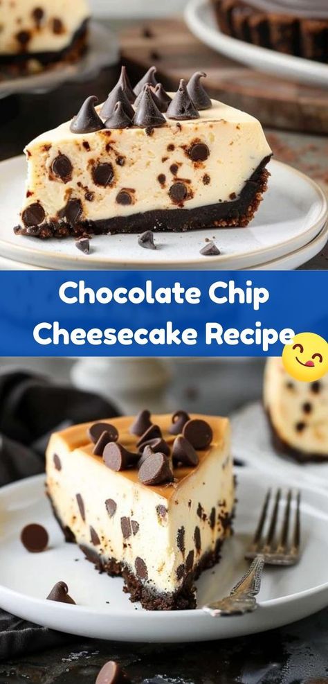 Savor the rich taste of chocolate chip cheesecake. Easy recipe for a creamy, delightful dessert. Chocolate Chip Cheesecake Recipes, Easy Chocolate Chip Cheesecake, Cheesecake Easy Recipe, Cheesecake Easy, Chocolate Chip Cheesecake, Rich Desserts, Easy Cheesecake Recipes, Dessert Lover, Creamy Cheese