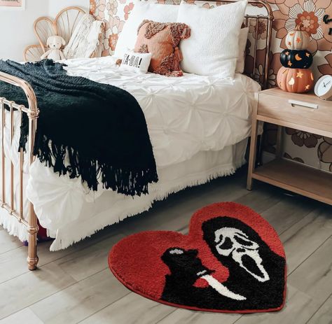 Large Bath Rugs, Orange Bath Mat, Red Bath Mat, Halloween Bathroom Decor, Skull Rug, Funny Skull, Halloween Bathroom, Nightmare Before Christmas Halloween, Spooky Gifts