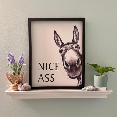 Amazon.com: Heiple Framed Bathroom Art Bathroom Wall Decor Farmhouse Home Bathroom Decor Sets Vintage Funny Wall Art Bathroom Signs (11"x14" Black Framed, Donkey): Posters & Prints Cute Bathroom Themes, Donkey Animal, Home Bathroom Decor, Fun Bathroom, Toilet Decor, Bathroom Stuff, Wall Art Bathroom, Wall Decor Farmhouse, Restroom Decor