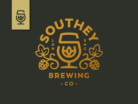 Southey Brewing by Jared Jacob Brewery Logo Design, Beer Logo Design, Beer Logos, Brewery Logos, Brewery Logo, Wine Logo, Beer Logo, Bar Logo, Beer Design