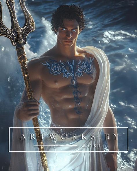 Rokea Lubaba (Rokii) (@artworks_by_rokii) • Photos et vidéos Instagram Artworks By Rokii, Rokii Artworks, Fantasy Person, Greek Mythology Zeus, Warrior Man, Male Art Men, Sarah J Maas Books, Greek Mythology Art, Percy Jackson Art