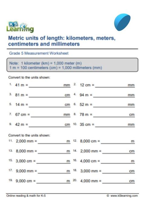 Metric Units Of Length, Units Of Length, Converting Metric Units, Grade 5 Math Worksheets, Converting Measurements, Math Exam, Preschool Number Worksheets, Measurement Conversion, Measurement Worksheets