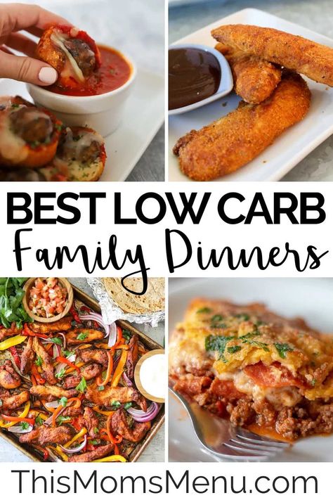 30 of the best Family Friendly keto dinner recipes! Easy to make and kid friendly! Low Carb Dinners For Family, Crockpot Low Carb, Dinners For Family, Low Carb Dinner Ideas, Dinner Low Carb, Chicken Low Carb, Dinner Ideas For Family, Low Carb Marinara, Healthy Low Carb Dinners