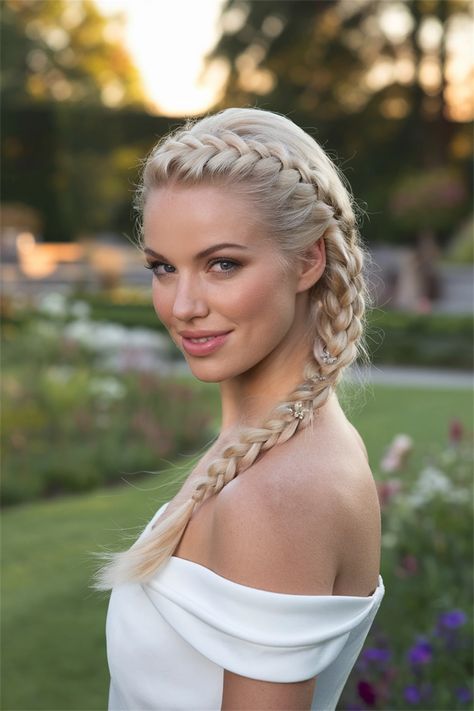 Elevate your look with this stunning fishtail braid, a perfect example of exquisite braided hairstyles. This hairstyle combines elegance with a touch of Bohemian flair, making it ideal for both casual outings and special events. With its intricate weaving technique, the fishtail braid showcases your creativity and style. Get ready to impress with this timeless and versatile braid! Explore more inspiration and tips to master this look! #BraidedHairstyles #FishtailBraid #HairInspiration Fishtail Braid, Hair Braid, Long Blonde, Fish Tail Braid, Hair Designs, Braid Styles, Rapunzel, Hair Inspiration, Braided Hairstyles