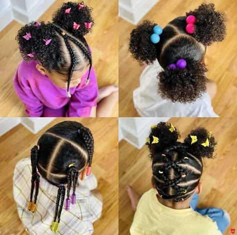 Kehlani Hairstyles, Black Daughter Hairstyles, Easy Hairstyles For Kids Black, Quick Toddler Hairstyles Black, Black Baby Girl Hairstyles, Baby Girl Hairstyles Curly, Daughter Hairstyles, Cute Toddler Hairstyles, Kid Hairstyles