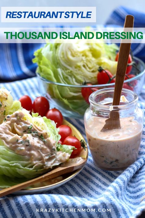 Home Made Thousand Island Dressing, Thousand Island Dressing Recipe, Thousand Island Salad, 1000 Island Dressing, Olive Garden Salad Recipe, Island Salad, Homemade Thousand Island Dressing, Thousand Island, Thousand Island Dressing