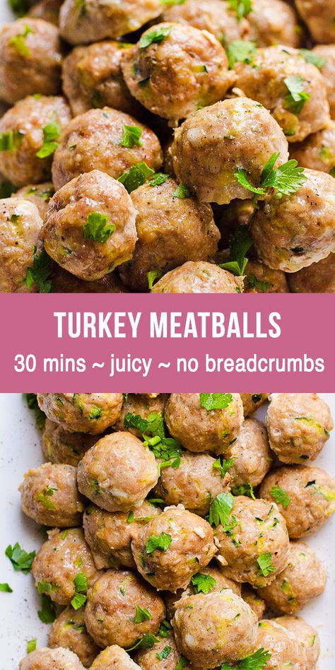 Turkey Meatballs Without Breadcrumbs, Meatballs Without Breadcrumbs, Healthy Turkey Meatballs, Turkey Meatballs Crockpot, Baked Turkey Meatballs, Turkey Meatballs Healthy, Diet Lunch, Turkey Meatballs Baked, Turkey Meatball Recipe