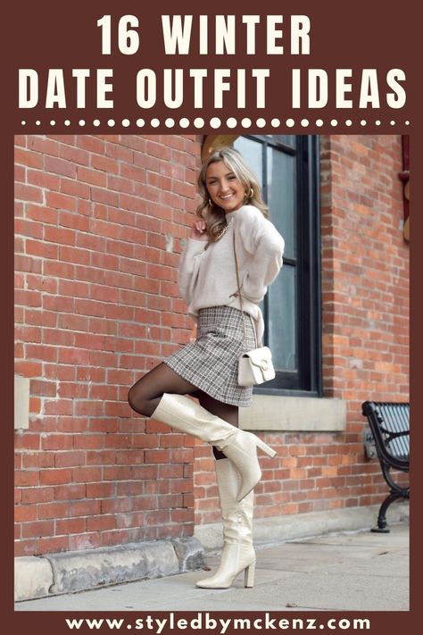 16 Winter Date Outfit Ideas Holiday Date Outfit, First Date Winter Outfit For Women, Cute Dinner Date Outfit Winter, Cute Night Out Outfits Winter, Anniversary Date Outfit Winter, Daytime Date Outfit Winter, Theme Park Date Outfit, Lunch Date Outfit Casual Classy Winter, Birthday Lunch Outfit Winter