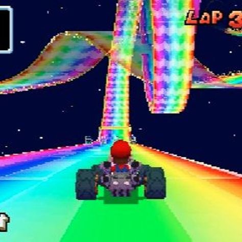 Back To The Elements: SuperDuperBrick's "rainbow road." is a Kaleidoscop... Rainbow Road Mario Kart, Old Computer, Rainbow Road, Nostalgia Core, Childhood Memories 2000, Y2k Wallpaper, Wow Art, Old Video, Old Games