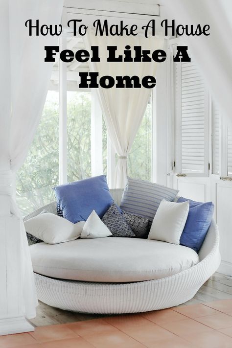 How To Make A House Feel Like A Home- How to add comfort and personality through finishing decor touches. #homedecor Romantic Interior Design, Make A House A Home, Layered Curtains, Family Room Decorating, Beautiful Curtains, Types Of Sofas, Diy Curtains, Living Tips, Colorful Curtains