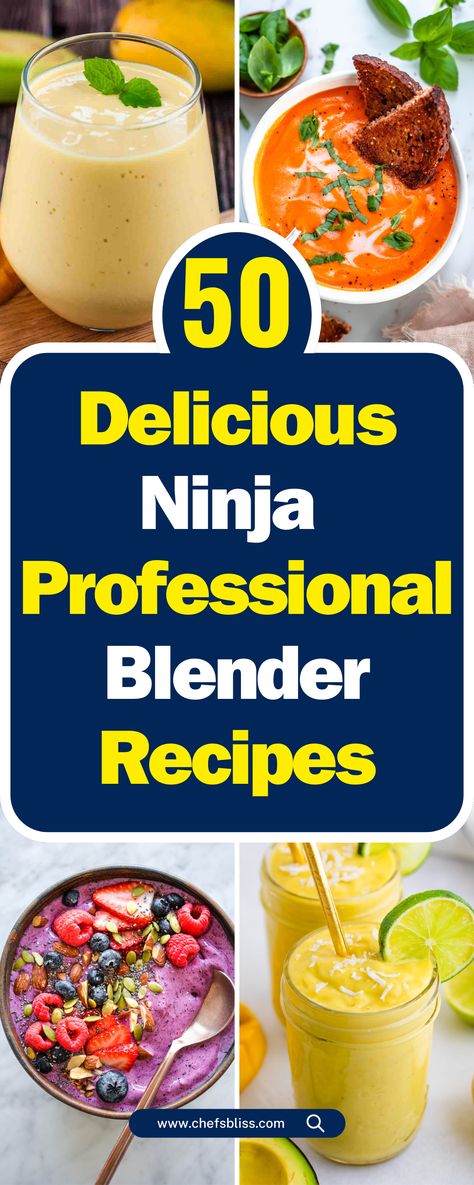 50+ Delicious Ninja Professional Blender Recipes for Every Occasion! Ninja Food Processor Recipes Healthy, Ninja Master Prep Recipes, Ninja Professional Plus Kitchen System Recipes, Ninja Personal Blender Recipes, Ninja Blender Juice Recipes, Ninja Twisti Recipes, Ninja Professional Plus Recipes, Ninja Professional Blender Recipes, Ninja Foodi Power Blender Ultimate System Recipes