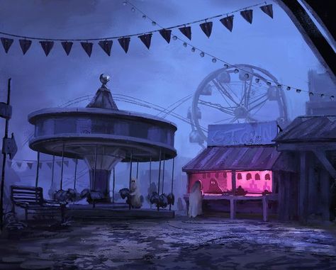 Funhouse Aesthetic, Haunted Carnival, Creepy Circus, Abandoned Theme Parks, Circus Aesthetic, Creepy Carnival, Haunting Beauty, Dark Circus, Arte Peculiar