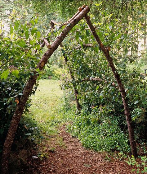 Branch Tunnel Garden Archway, Cucumber Trellis, Trellis Ideas, Country Garden Decor, Outdoor Trellis, Garden Arbor, Vegetable Gardens, Have Inspiration, The Secret Garden