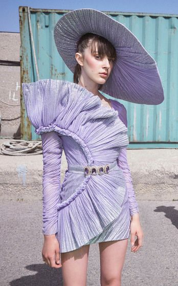 Raisa Vanessa, Draped Mini Dress, Fashion Purple, Dress Luxury, Resort 2020, Dress With Belt, Mode Inspo, 가을 패션, Fashion 2020