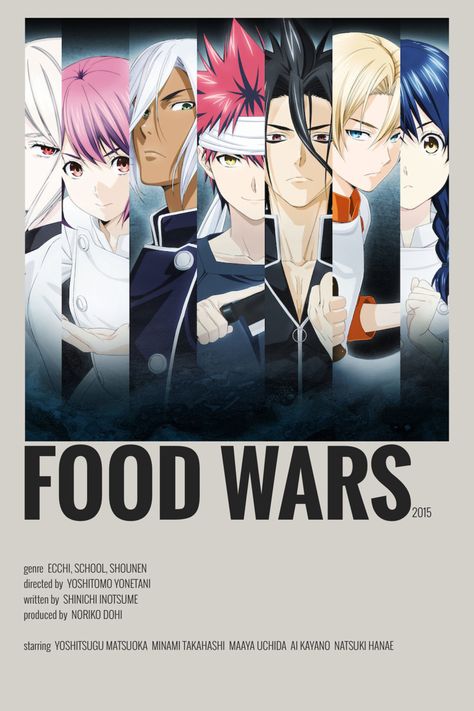 Shokugeki No Soma Anime, Anime Wall Prints !!, Shokugeki No Soma, Anime Suggestions, Poster Anime, Animes To Watch, Food Wars, Anime Printables, Anime Watch