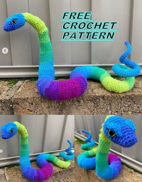 Amigurumi Snake Free Crochet Pattern - Amıgurum.com#chameleonamigurumifreepattern Crochet Snake Amigurumi, Giant Crochet Snake, Crochet Cobra Free Pattern, Snake Crochet Pattern Free Amigurumi, Giant Snake Crochet Pattern Free, Crochet Snake Pattern Free Large, Amigurumi Snake Free Pattern, Snake Amigurumi Free Pattern, Crochet Snake Pattern Free