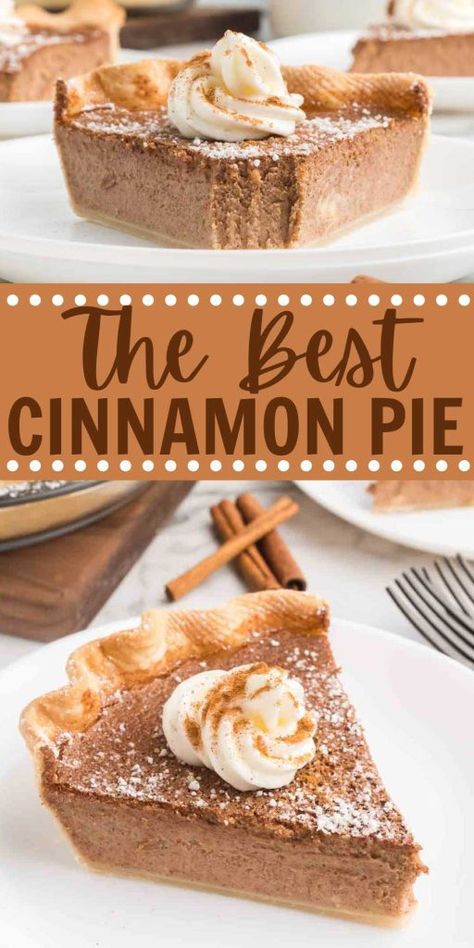 Cinnamon Pie Recipe, Fall Pies Recipes, Cinnamon Pie, Holiday Pie, Eating On A Dime, Fall Pies, Cinnamon Cream Cheese, Easy Pie Recipes, Easy Cinnamon