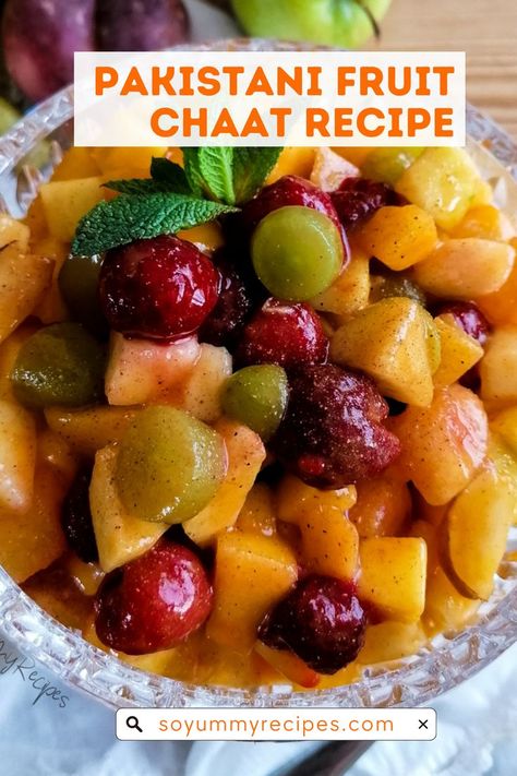 Fruit Chaat, the Pakistani-style fruity fiesta! Bursting with freshness and zing, it's the ideal snack to munch on whenever those midday cravings kick in. Fruit Chaat Recipe, Fruit Chaat, Chats Recipe, Colorful Cake, Birthday Cake Decorating Ideas, Refreshing Snacks, Spinach Curry, Pinata Cake, Pakistani Style