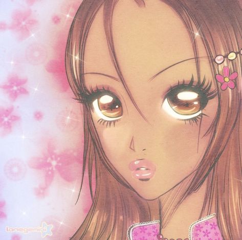 I actually don’t know if this is momo i just think it looks like her😭 Shoujo Aesthetic Icon, Pink And Brown Pfp, Dump Acc, Peach Girl, Shoujo Girl, Toro Inoue, Angel Energy, Girl Pfp, Black Cartoon Characters