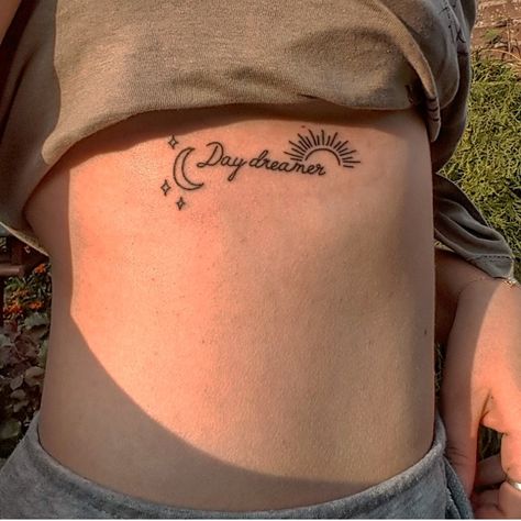 Day Dreamer Tattoo, Daydreamer Tattoo, Dreamer Tattoo Ideas, Dreamer Tattoo, Tattoo Rib, Bday Shoot, Tattoos Inspiration, Day Dreamer, Tattoo Inspo