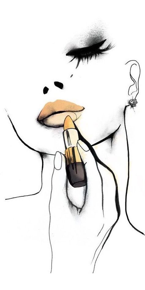 Makeup Illustration, Foto Top, Best Friend Drawings, 얼굴 드로잉, Makeup Artist Logo, Artist Logo, Drawings Of Friends, Easy Makeup, Latest Makeup