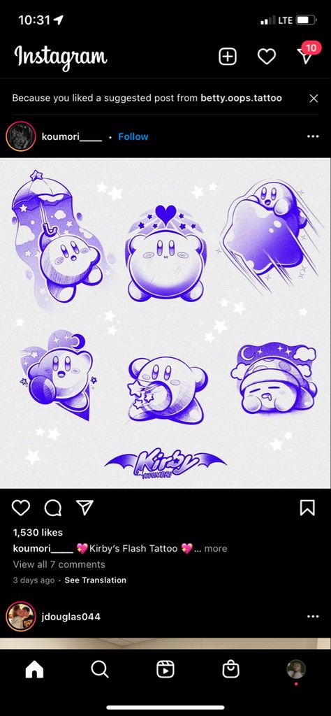 Kirby Flash Tattoo, Kirby Tattoo, Game Tattoo, Video Game Tattoos, Tattoos Inspo, Nerd Tattoo, Video Game Tattoo, Rainbow Tattoos, Blue Tattoo