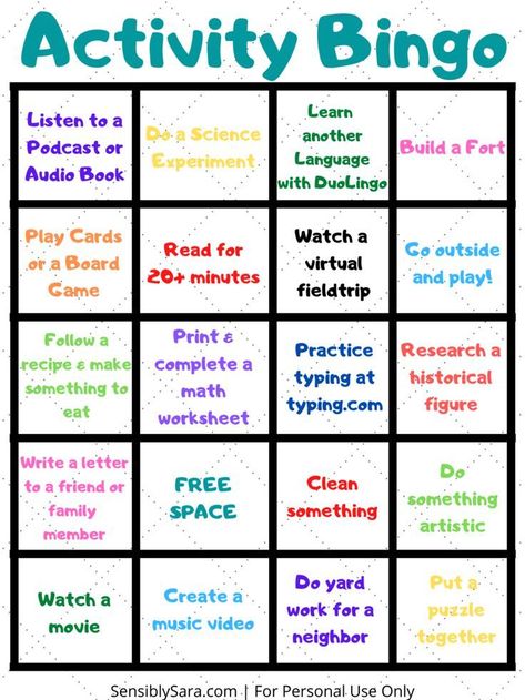 Bingo Activities, Bingo Prizes, Community Activity, Bingo For Kids, Events Planning, What To Do When Bored, Virtual School, Summer Learning, Remote Learning