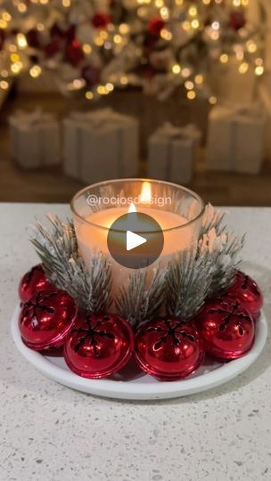 153K views · 12K reactions | Christmas DIY #Christmas #christmasdecorations #Christmasdiy #christmasdecorideas | Rocio Ruiz | rociosdesign · Original audio Sunflower Wreath Diy, Christmas Candelabra, Fun Christmas Party Ideas, Christmas Candle Centerpiece, Traditional Christmas Ornaments, Centerpiece Diy, Candelabra Centerpiece, Christmas Centers, Candle Centerpiece